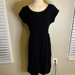 J. Crew Classic Black Midi Dress